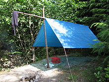 Un tarp en montagne